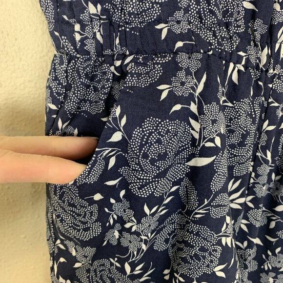 Janie & Jack Girls 3 3T Romper Jumpsuit Navy Blue Ruffle Summer Spring - Picture 5 of 16